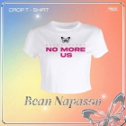 Crop T-Shirt No more us Bean -White