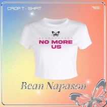 Crop T-Shirt No more us Bean -White