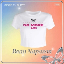 Crop T-Shirt No more us Bean -White