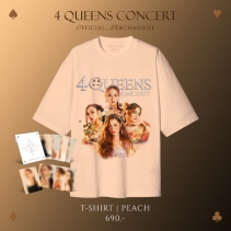 T-Shirt 4QUEENS CONCERT - Peach