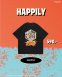 T-SHIRT HAPPILY OVERSIZED - BLACK