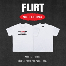 Pre-Order T-SHIRT FLIRT OVERSIZED-WHITE