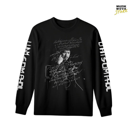 Lham Somphol Hard Writing Black Long Sleeve T-Shirt Concert  ร้องไปกับคนรักกัน
